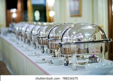 scooping the food. Buffet food at restaurant. Catering food
