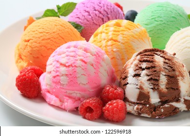 Scoops Of Ice Cream - Assorted Flavors
