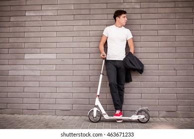 scooter and man