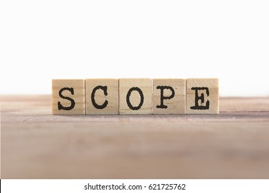Scope Word Written In Wooden Cube - Shutterstock ID 621725762