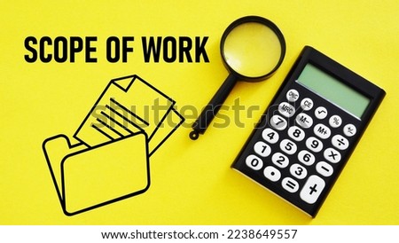 Scope of work is shown using a text