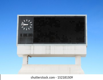 Score Board At Football Stadium With Bluesky