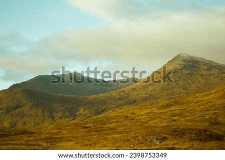 Scotish highland sky in greenary