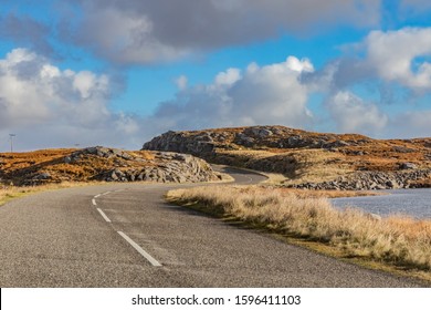 Scotland, Outer Hebrides, Lewis And Harris, Road At Hebrides