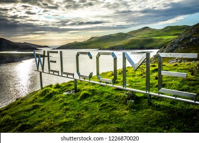 Scotland, Shetland Islands, Northmavine, Beautiful View Of Island,