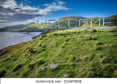 Scotland, Shetland Islands, Northmavine, Beautiful View Of Island,