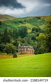 Scotland, UK - July 2022: A House Located Somewhere In The Middle Of The Scottish Highlands