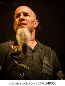 Scott Ian Anthrax Lead Guitarist Performing Live At Manchester Academy, UK, February 14th 2017