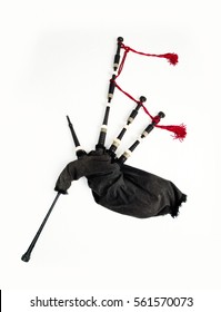 Scottish Bagpipe on a white background
