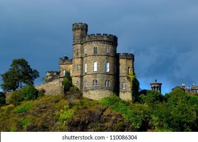 Scottish Castle In Storm, Edinburgh