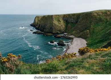 Scottish Coastline Near Dunnottar Castle