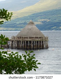 Scottish Crannog On A Loch