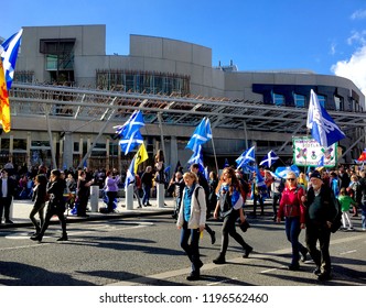 Scottish Independence March 2018, In Edinburgh City Scotland