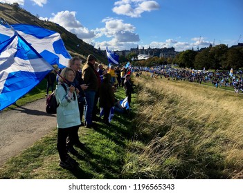 Scottish Independence March 2018 In Edinburgh Scotland