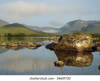 Scottish lake in the morning light