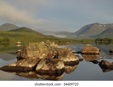 Scottish lake in the morning light