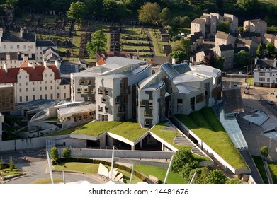 Scottish Parliament Building, Edinburgh, Scotland. Designed By The Architect Enric Miralles