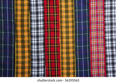 Scottish Tartan Fabric Tapes Pattern Background Fashion Trend