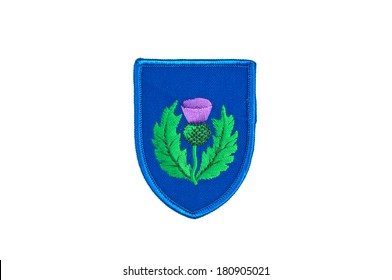 Scottish Thistle Embroidered Badge