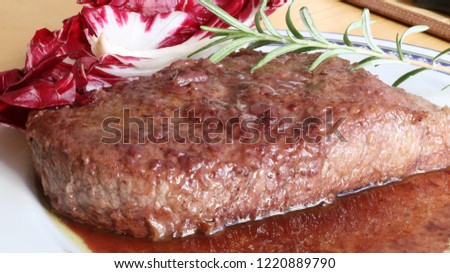 Scottona Calf  High Quality Meat Prepared With Chianti Wine Stock photo © 