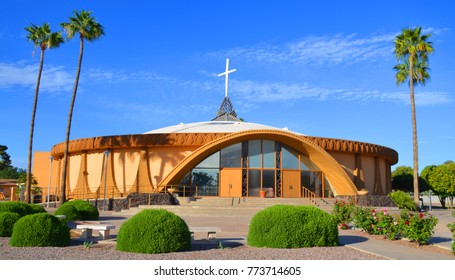 SCOTTSDALE ARIZONA APRIL 22:Living Word Bible Fellowship Church Is A Group Of Nondenominational Christian Churches Located In The United States, Canada, Brazil. On April 22 2014 In Scottsdalen Arizona