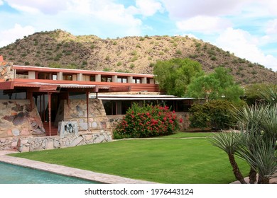 Scottsdale, Arizona, August 30, 2008: Frank Lloyd Wright’s Home In Scottsdale, Az Known As Taliesin West