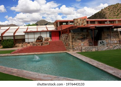 Scottsdale, Arizona, August 30, 2008: Frank Lloyd Wright’s Home In Scottsdale, Az Known As Taliesin West