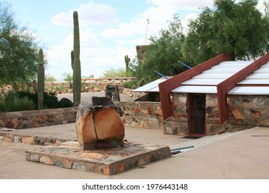 Scottsdale, Arizona, August 30, 2008: Frank Lloyd Wright’s Home In Scottsdale, Az Known As Taliesin West