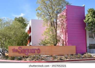 SCOTTSDALE, ARIZONA - DECEMBER 9, 2016: The Saguaro Hotel. Located In The Old Town Section, The Distinctive Resort Is Within Walking Distance Of All The Areas Amenities.