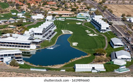 SCOTTSDALE, ARIZONA, USA JANUARY 17, 2020 Finishing touches being applied for the 2020 WM Phoenix Open before golfers tee it up Jan 27-Feb 2 in Scottsdale.