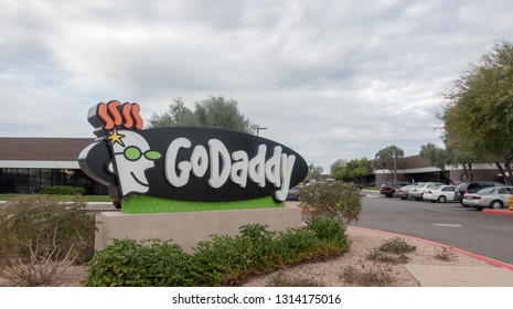 Scottsdale ,Az,USA- 1.30.19 GoDaddy Inc. is an American publicly traded Internet domain registrar and web hosting company, headquartered in Scottsdale, Arizona