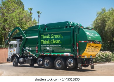 Scottsdale,AZ/USA - 7.4.19: Waste Management Inc, is an American waste management, & environmental services company in North America, founded in 1968, the company is headquartered in Houston, Texas.