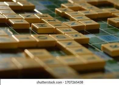 Scrabble Board Game Close Up  