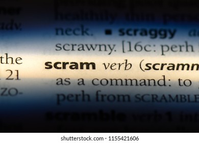 Scram Word In A Dictionary. Scram Concept.