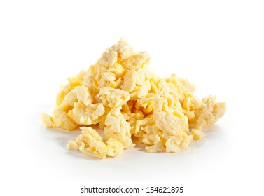 Scrambled Eggs Isolated Over White