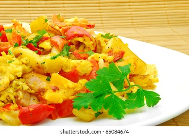 Scrambled Eggs With Vegetables