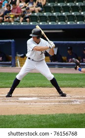 SCRANTON - JULY 31: Scranton Wilkes Barre Yankees Batter Waits For A Pitch During A Game Against The Rochester Red Wings At PNC Field On July 31, 2008 In Scranton, PA.