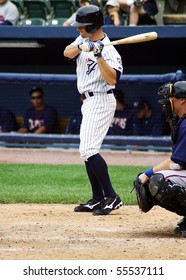 SCRANTON - JUNE 26: Scranton Wilkes Barre Yankees Brett Gardner Comes Up To The Plate Against The Columbus Clippers In A Game At PNC Field June 26, 2008 In Scranton, PA