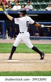 SCRANTON - JUNE 26:Scranton Wilkes Barre Yankees Ourtfielder Brett Gardner  Swings At  A Pitch Against The Columbus Clippers In A Game At PNC Field June 26, 2008 In Scranton, PA.