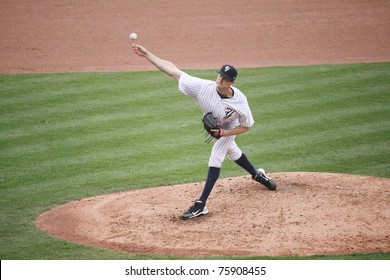 SCRANTON, PA -April 24: Scranton Wilkes-Barre Yankees Pitcher Andrew Brackman Throws A Pitch Against The Syracuse Skychiefs At PNC Field  On April 24, 2011 In Scranton, Pa