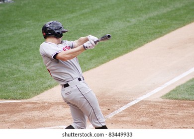 SCRANTON, PA - AUGUST 24: Rochester Red Wings Batter Dustin Martin Swings At A Pitch During A Game Against The Scranton Wilkes Barre Yankees At PNC Field On August 24, 2011 In Scranton, PA.