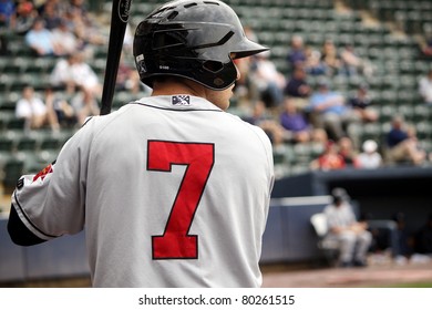 SCRANTON, PA - MAY 24: Indianapolis Indians Alex Presley Gets Ready To Bat In A Game Against The Scranton Wilkes Barre Yankees At PNC Field On May 24, 2011 In Scranton, PA.