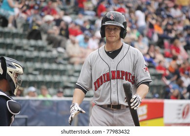 SCRANTON, PA - MAY 24:Indianapolis Indians Alex Presley  Reacts After Striking Out In A Game Against The Scranton Wilkes Barre Yankees At PNC Field On May 24, 2011 In Scranton, PA.