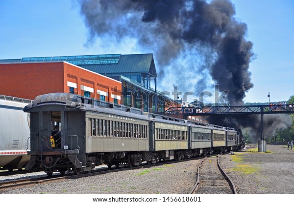 SCRANTON, PA, USA -
AUG 7, 2010: Steam train in Steamtown National Historic Site in
Scranton, Pennsylvania,
USA.