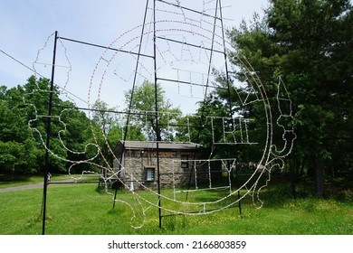 Scranton, Pennsylvania, USA - June 5, 2022: Scranton The Electric City Sign At Nay Aug Park