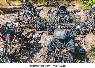 Scrap Metal Cemetery Of ATV Quadcycle Cars