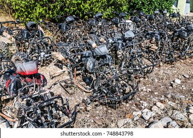 Scrap Metal Cemetery Of ATV Quadcycle Cars