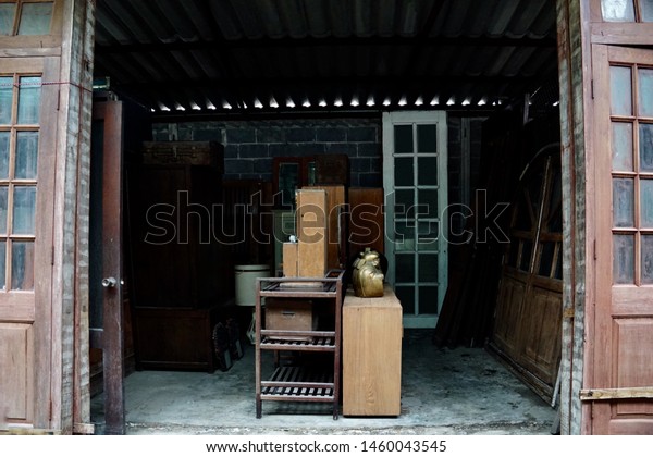 Scrap Old Doors Damaged House Windows Stock Photo Edit Now