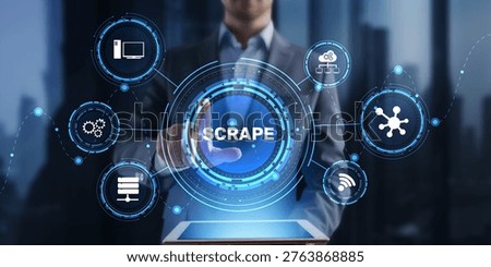 SCRAPE Data Scraping and Web Data Extraction System with Automation Analytics Network Processing and Digital Intelligence Platform.