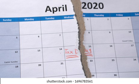 Scraped Tax Day On April 2020 Calendar. Filing Deadline Pushed Back To July 15.